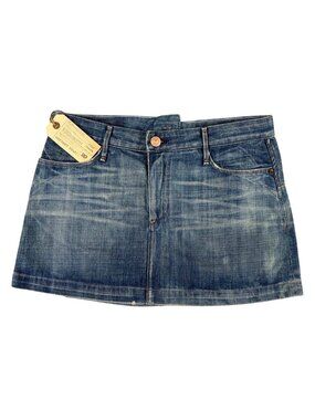Earnest Sewn Womens 8 Denim Mini Skirt Y2K Casual Blue Travel Retro